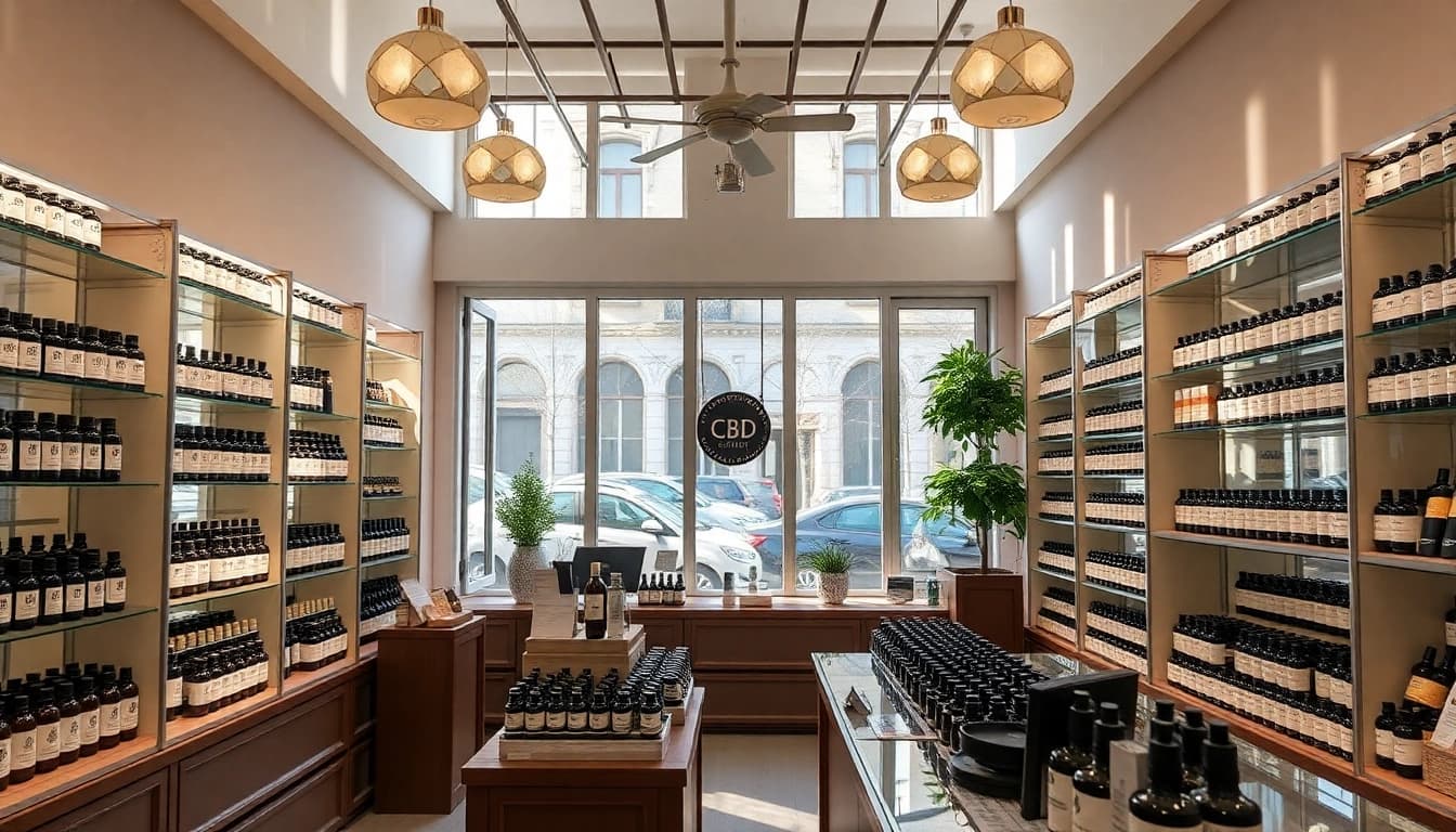 CBD kaufen in Zürich - wunderschöner, einladender Shop mit hochwertigen CBD-Produkten.