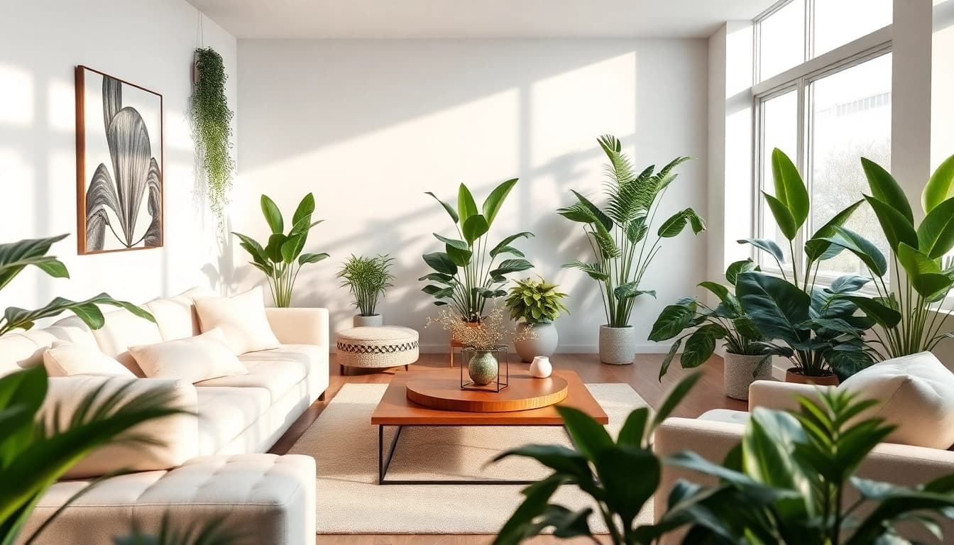 Gestalte Deinen Raum mit Einrichtungsideen für ein gemütliches Wohnzimmer, das Licht und Natur integriert.