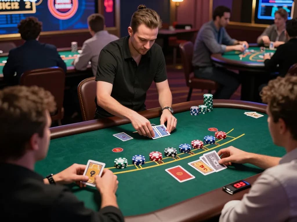 Players engaged at lv 88 live dealer blackjack table placing bets on virtual chips