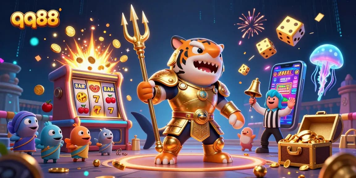 Join the thrilling adventure at qq88 with a vibrant underwater casino scene, featuring games and jackpots galore!