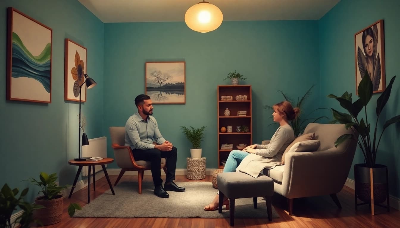 Hypnose Bremen: Professioneller Therapeut führt Klient in wohltuende Hypnosetherapie.