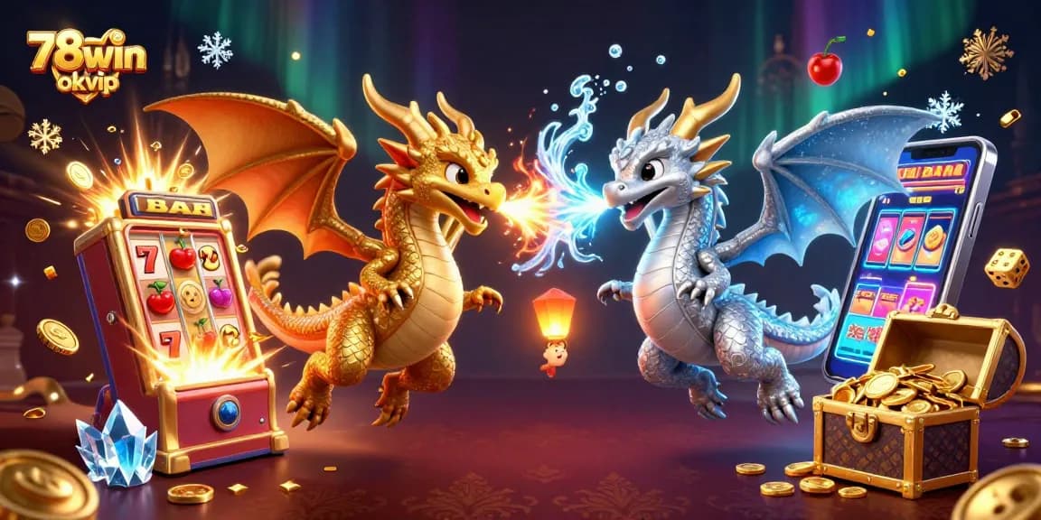 Engage with thrilling gameplay at 78win okvip, featuring golden dragons amidst a jackpot explosion.