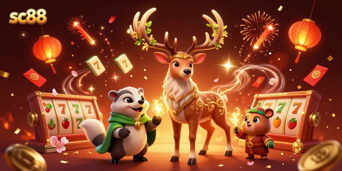 Spin the reels with sc88: an enchanted 3D casino adventure filled with lucky symbols and vibrant characters.