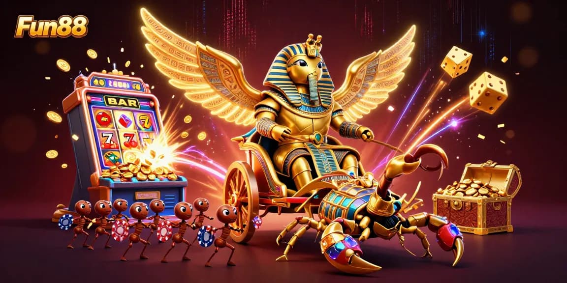 Join the Fun88 journey with a spectacular jackpot explosion in this vibrant casino scene!