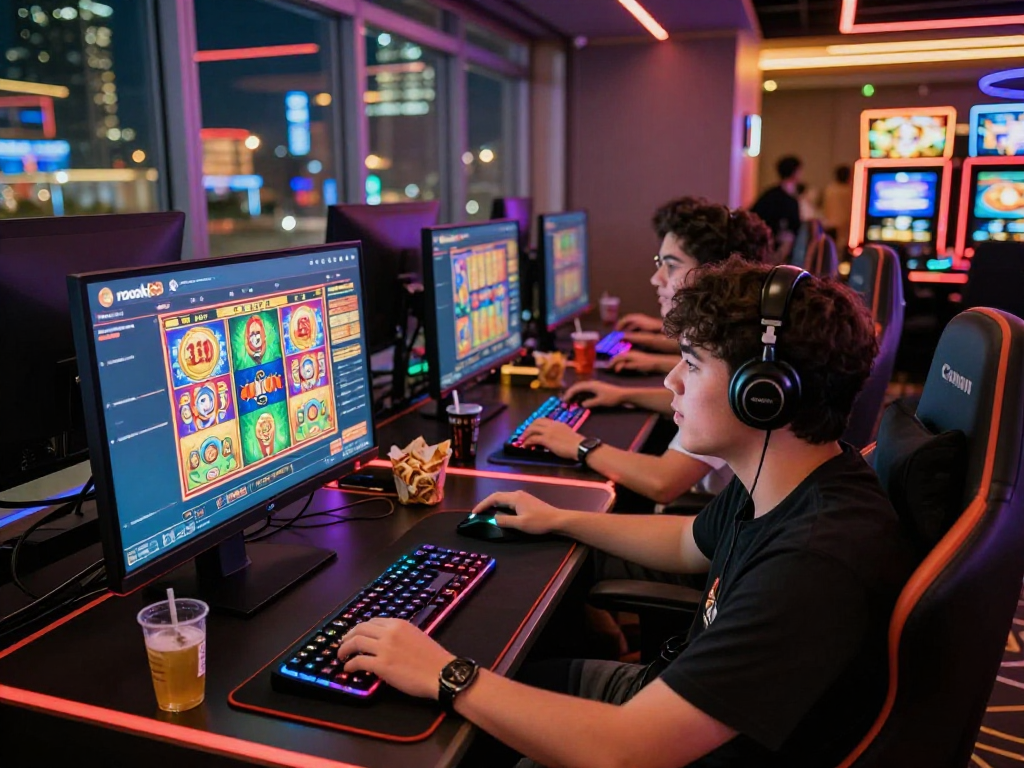 Exciting online gaming environment featuring rokok88 platform with vibrant graphics and energetic atmosphere.