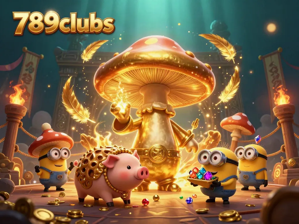 Engage with thrilling 789clubs casino magic in a vibrant 3D illustration featuring whimsical characters.