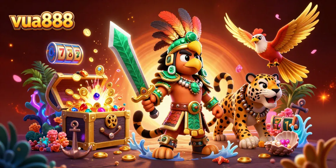 Experience the excitement of vua888 with a vibrant casino-themed scene featuring unique game elements.