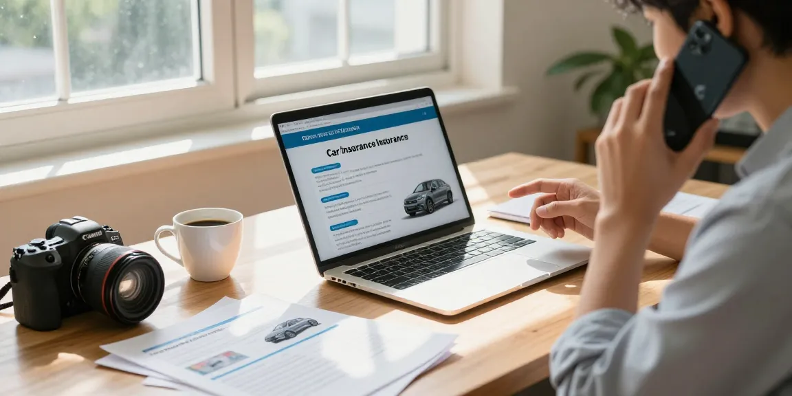 Optimale Kfz Versicherung im Homeoffice: Person vergleicht Tarife am Laptop.