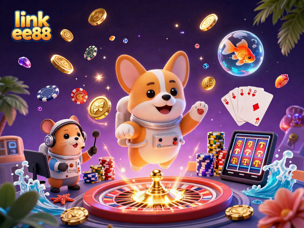 Experience fun with link ee88 at a vibrant space casino filled with thrilling casino elements.