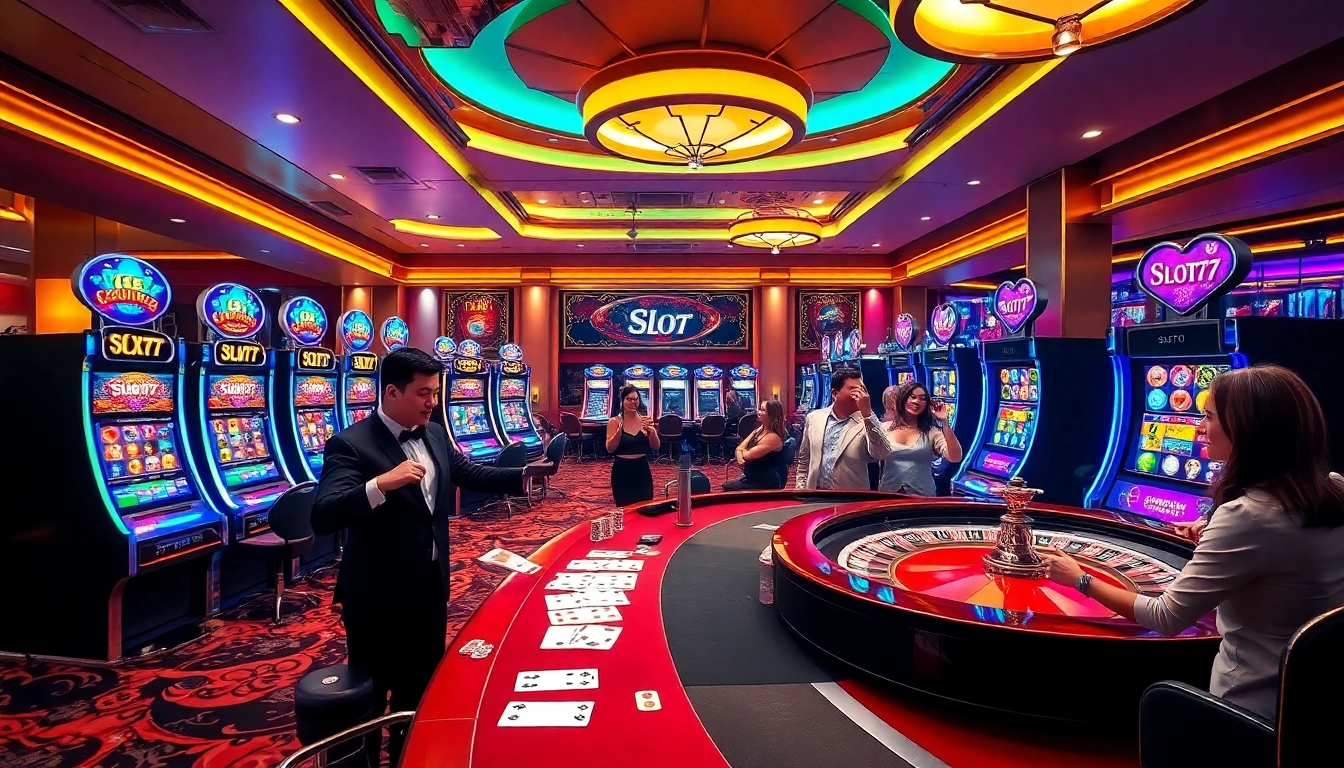 Experience excitement at Slot777 with vibrant slot machines and engaging casino gameplay.
