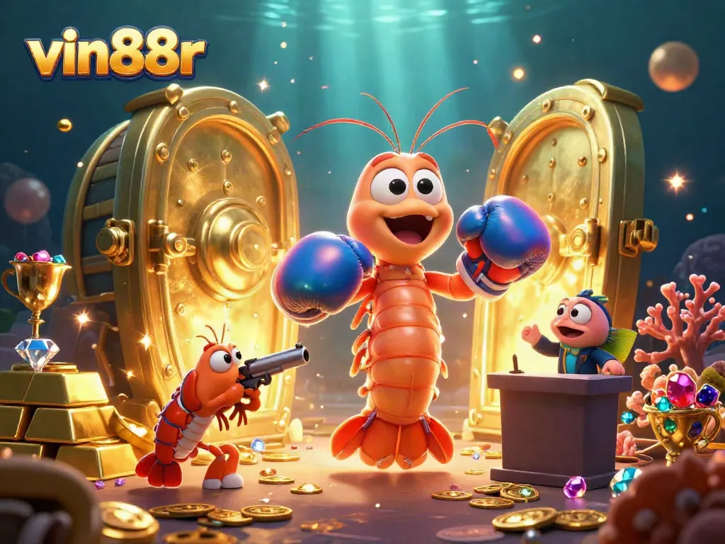 Experience the thrill of gaming with vin88r's vibrant and dazzling 3D casino scene.