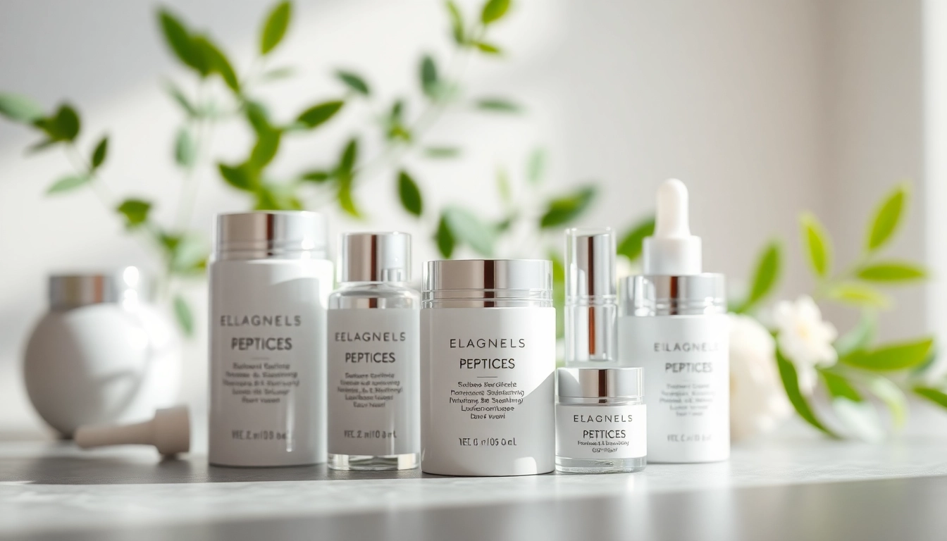 Peptide kaufen für Hautpflegeprodukte in einem eleganten und minimalistischen Display