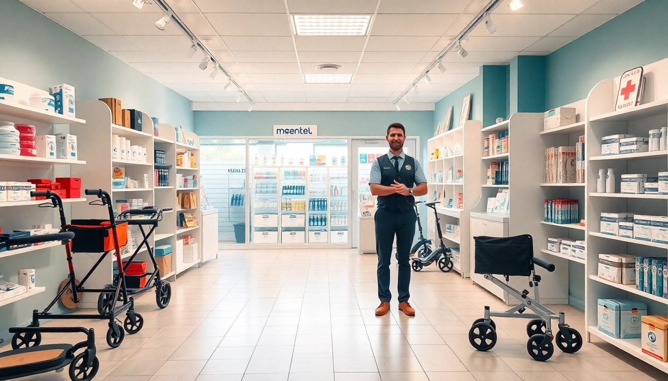 Entdecken Sie einen einladenden Sanitätshaus-Online-Shop mit Rollatoren und Mobilitätshilfen.