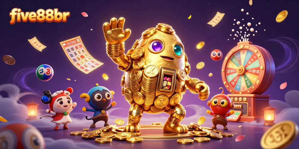 Experience the thrill of five88br with a vibrant 3D illustration showcasing lottery excitement and gaming energy.