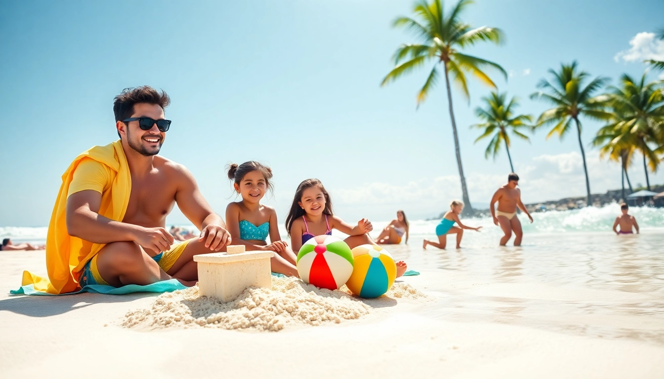 Urlaub Tipps für Familien am Strand mit bunten Aktivitäten und sonnigem Wetter