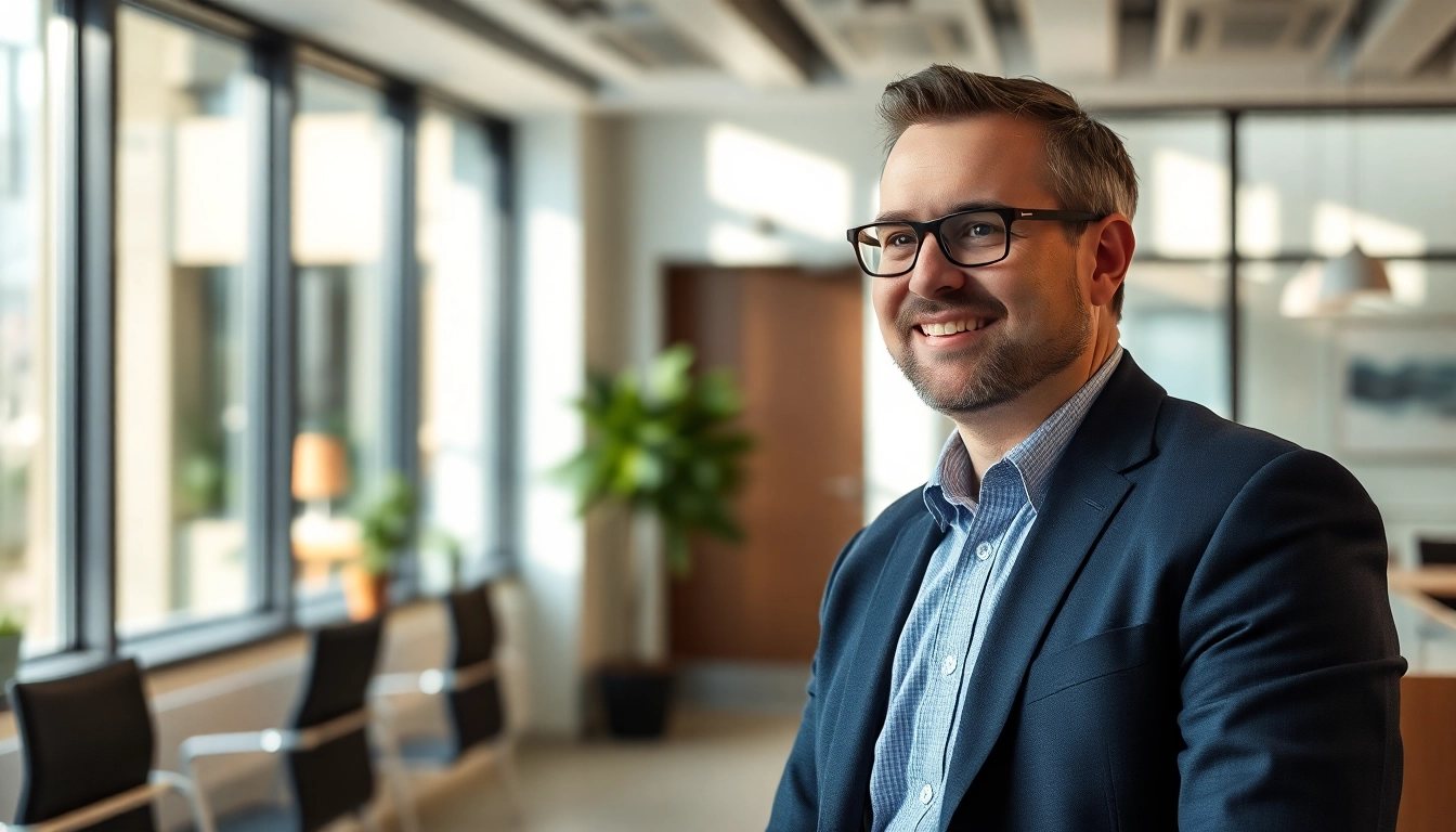 Headhunter führt ein ansprechendes Gespräch mit einem Kandidaten im modernen Büro.