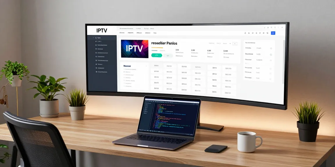 IPTV subscription management dashboard showcasing analytics, robust cloud computing interface, and intuitive software development tools for resellers.