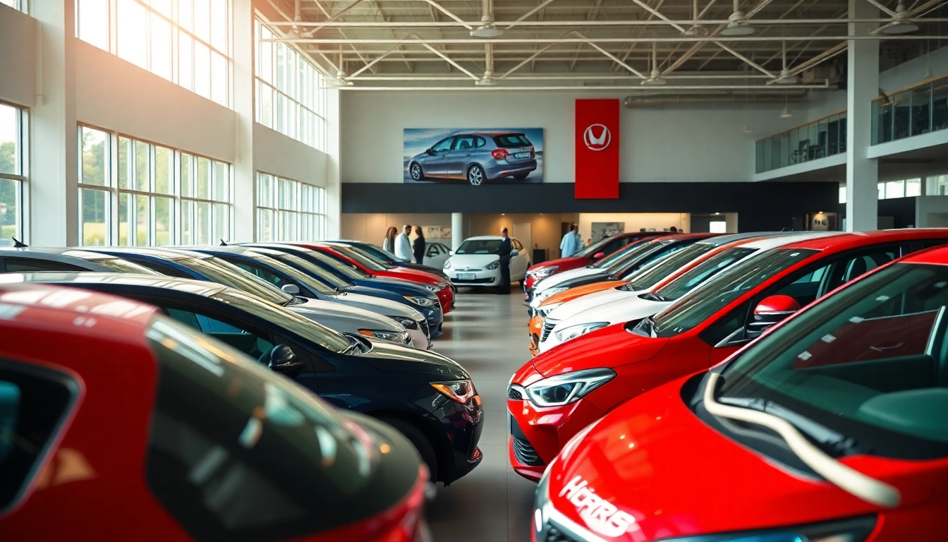 Auto kaufen in einem vielfältigen Autohaus mit hellen, einladenden Farben und freundlichem Personal.