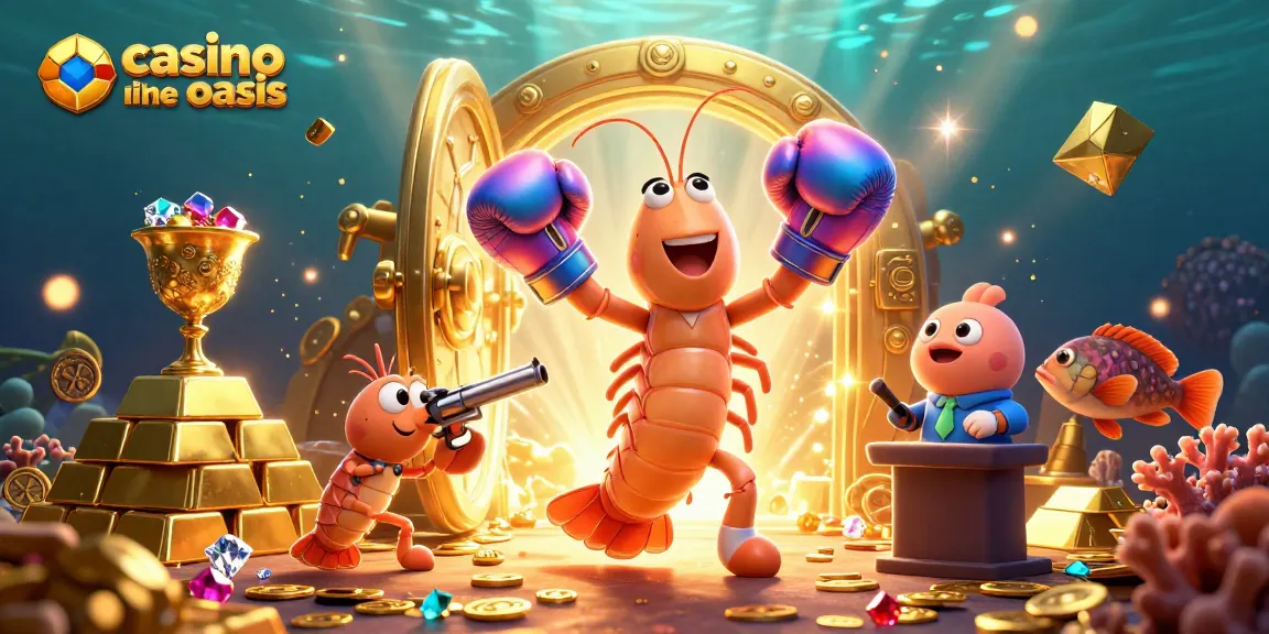 Play thrilling games at casino ohne oasis, featuring dynamic underwater characters in a rich treasure scene.