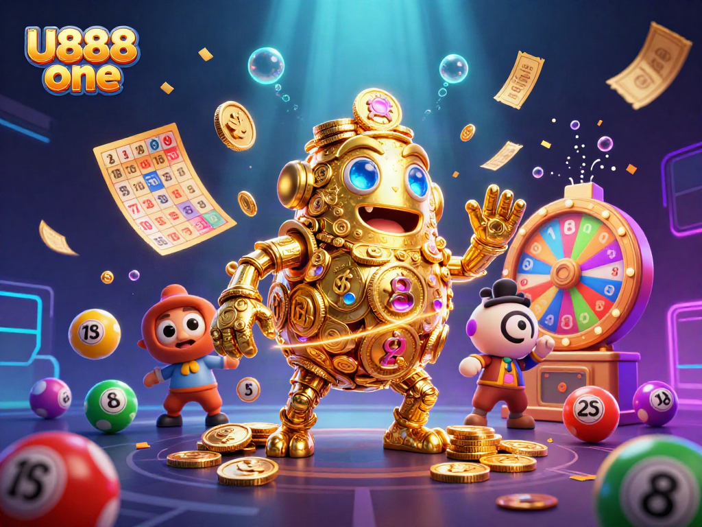Experience thrilling gameplay with U888 one as golden golems and dynamic lottery elements come to life.