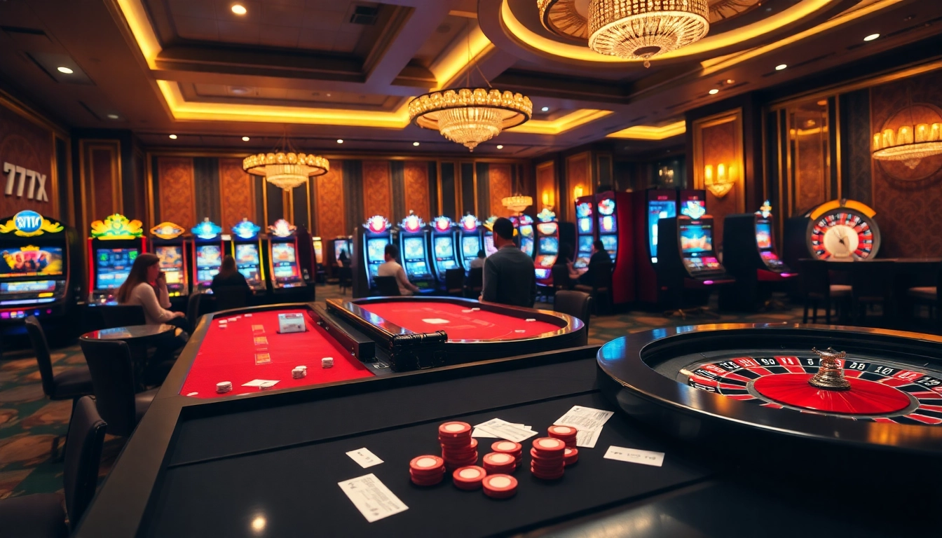 Experience the luxury of gambling at 777X with high-stakes poker tables and vibrant slot machines.