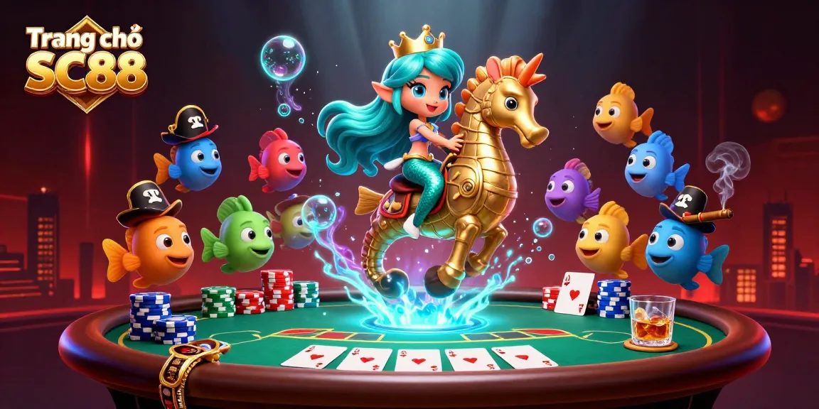 Win big at Trang chủ SC88 with this vibrant 3D underwater casino adventure, featuring mermaids and poker elements.