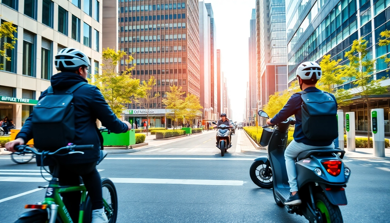 Optimieren Sie die Smart Mobility mit elektrischen Fahrrädern und Rollern in der Stadt.