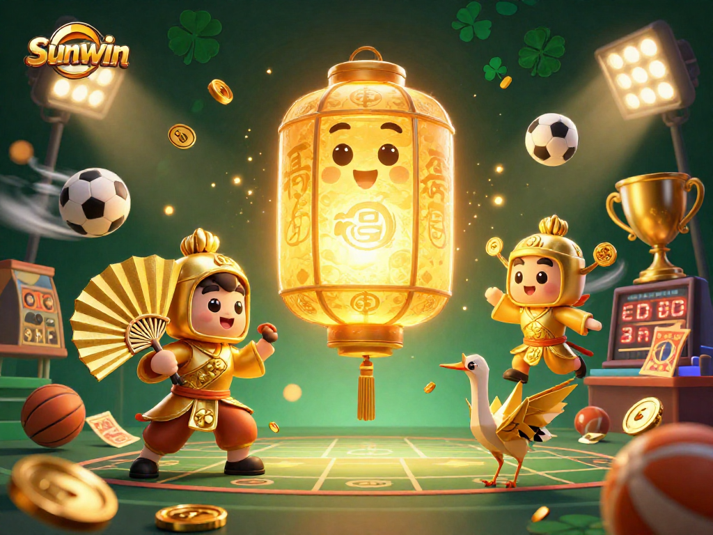 Join the thrill of Sunwin's vibrant gaming universe filled with animated characters and dynamic sports betting elements.