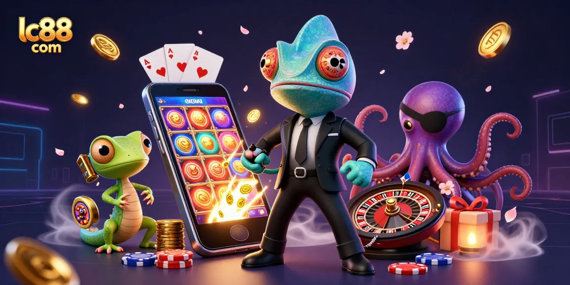 Win big at lc88 com with epic games featuring a chameleon secret agent, golden gadgets, and thrilling slot action.