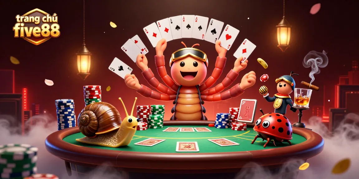 Engage in thrilling gaming at trang chủ five88 with a vibrant, dynamic casino illustration.
