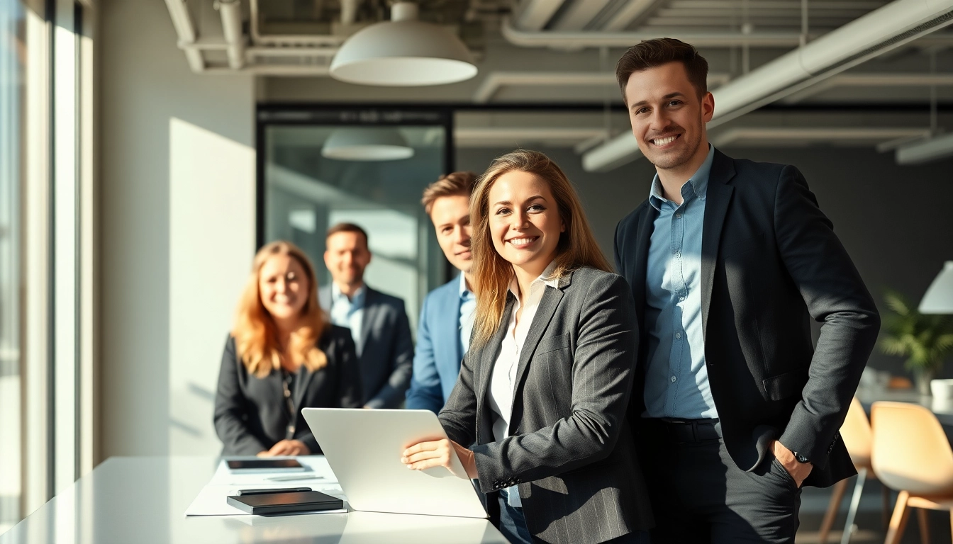 Unternehmensberatung Düsseldorf: Team von Beratern diskutiert Strategien in einem modernen Büro.