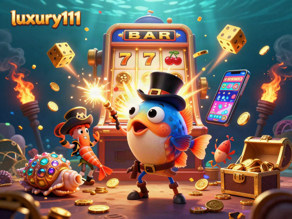 Experience thrilling wins with luxury111 featuring a captivating underwater casino scene.