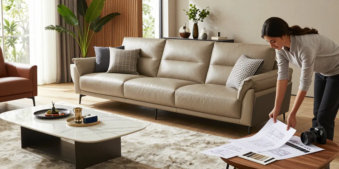Baxter Sofa kaufen online in einem modernen Wohnzimmer mit eleganter Dekoration, die italienisches Handwerk zeigt.