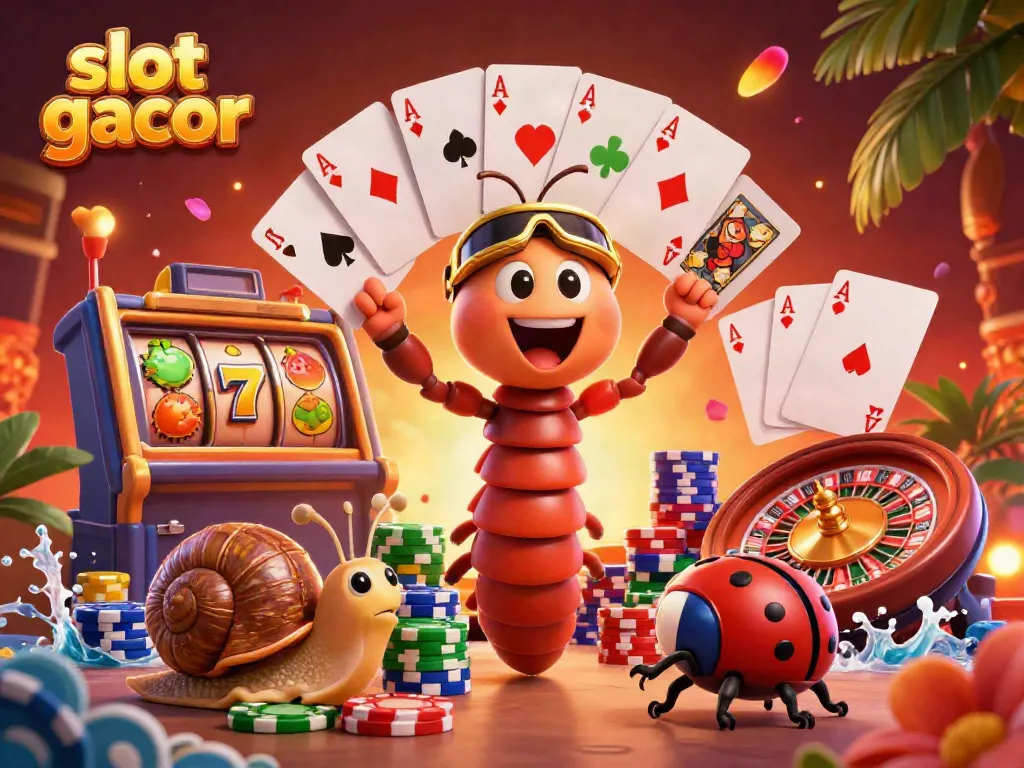 Experience big wins with slot gacor as vibrant characters showcase thrilling casino action