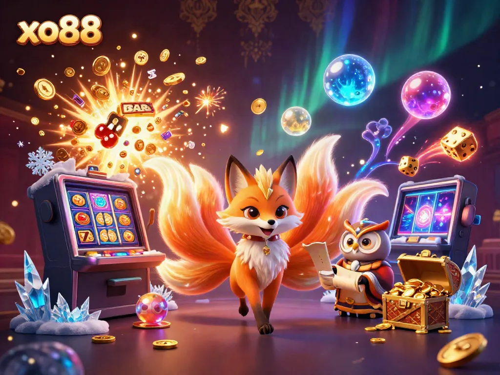 Experience thrilling gameplay with the vibrant xo88 spirit characters amidst a jackpot explosion