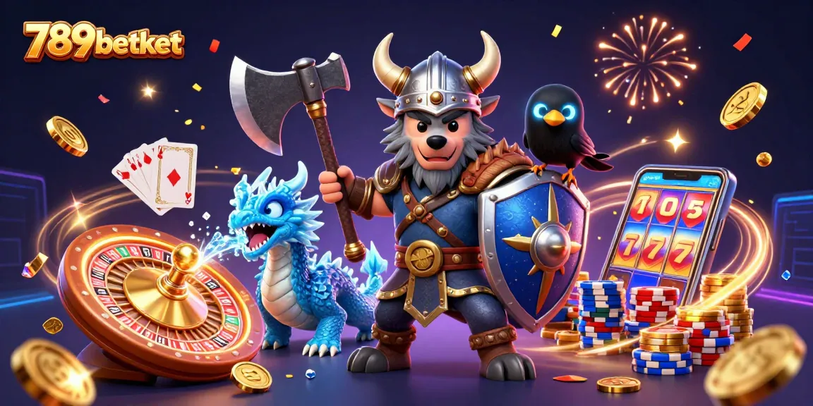 Immerse in the thrilling action of 789betket with stunning casino characters amidst cascading coins and vibrant gameplay.