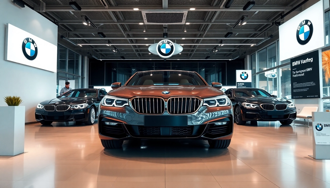 BMW kaufen in einem eleganten Autohaus mit modernen Fahrzeugen und ansprechender Atmosphäre.
