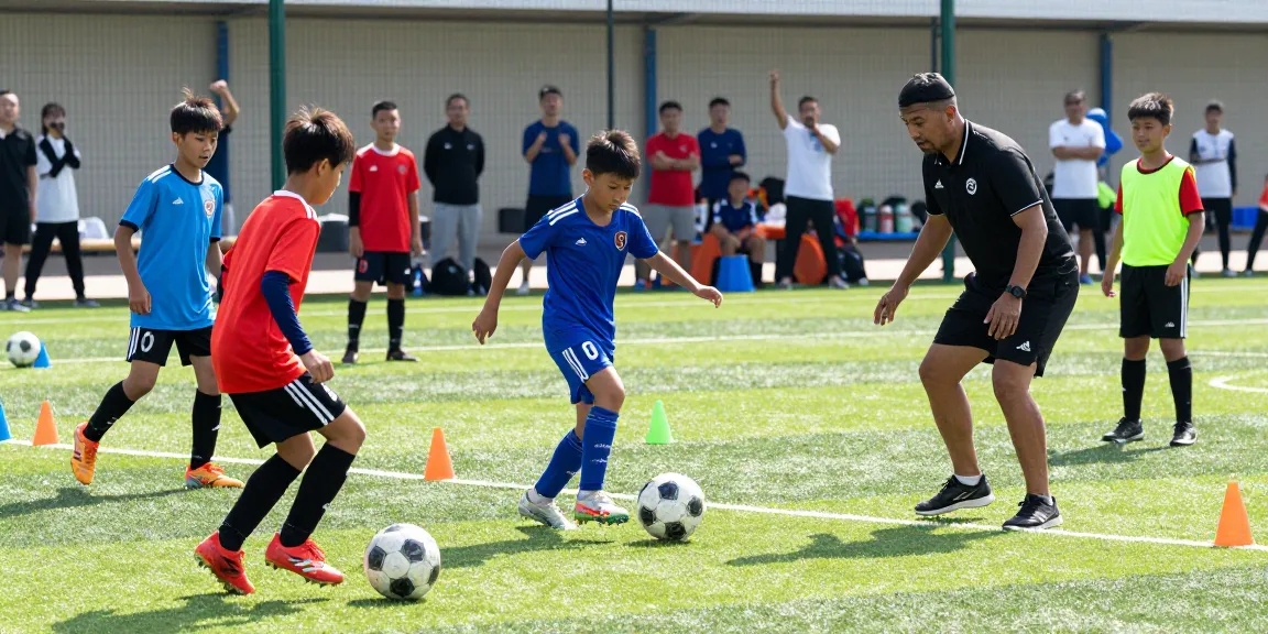 Fußbälle kaufen für junge Talente auf dem Trainingsfeld mit Mantom-Fußbällen.
