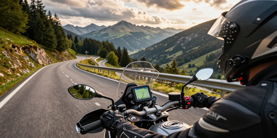 Fahrt auf den besten Straßen Motorradfahren Deutschland bei einem aufregenden Motorradurlaub durch malerische Bergstraßen.