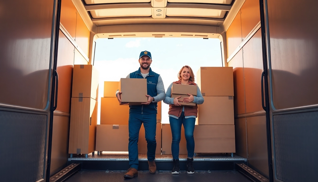 Umzugsunternehmen Saarbrücken lädt Möbel professionell in einen Umzugswagen.