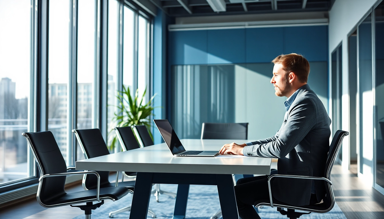 Headhunter Ingenieure beraten im Büro einen Ingenieur, vermitteln Expertise und Vertrauen.