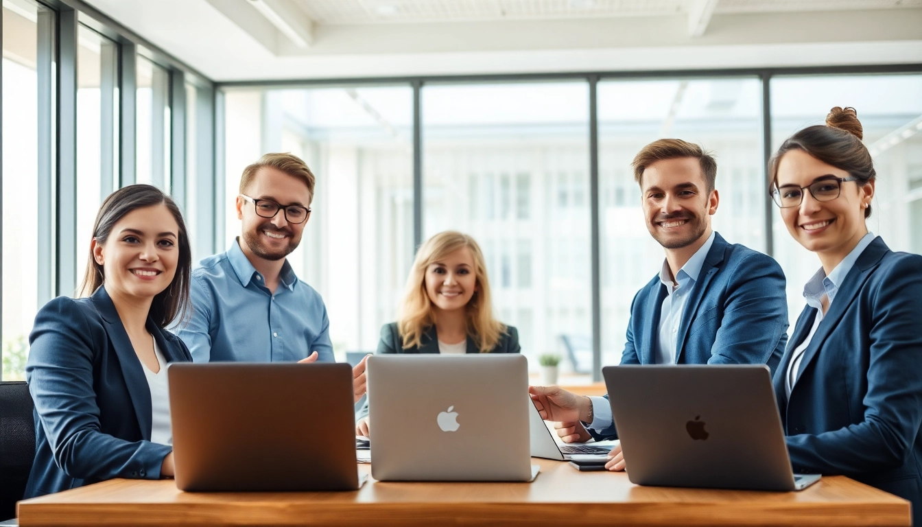 Headhunter IT-Team bei der Auswahl hochqualifizierter Kandidaten im modernen Büro.