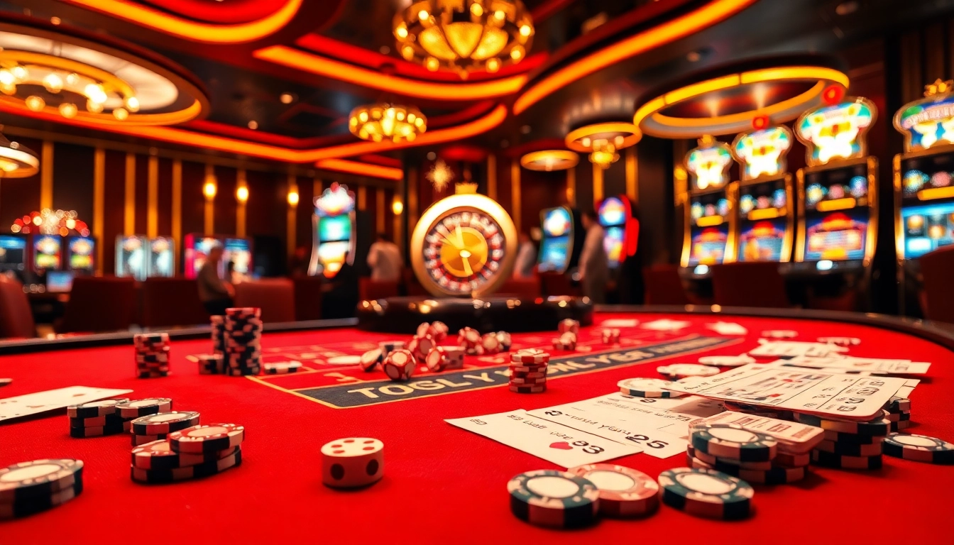 Players enjoying a thrilling game at S8's luxurious casino table with vibrant poker chips.