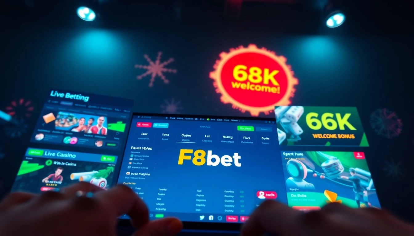 Explore F8bet's innovative online betting platform highlighting sports and casino games.