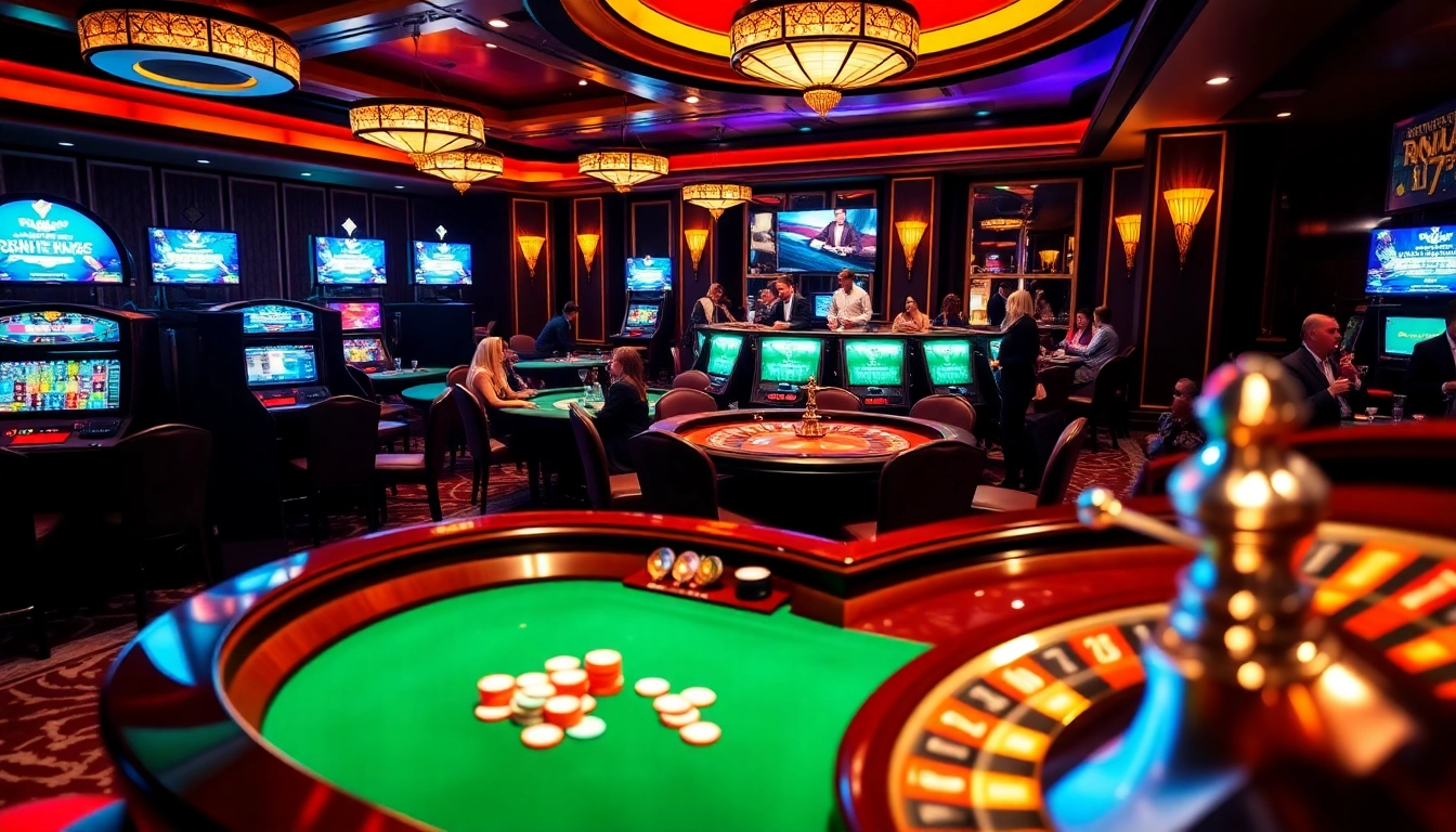 Engaged players analyzing their odds using Plagiatssoftware online in a vibrant casino environment.