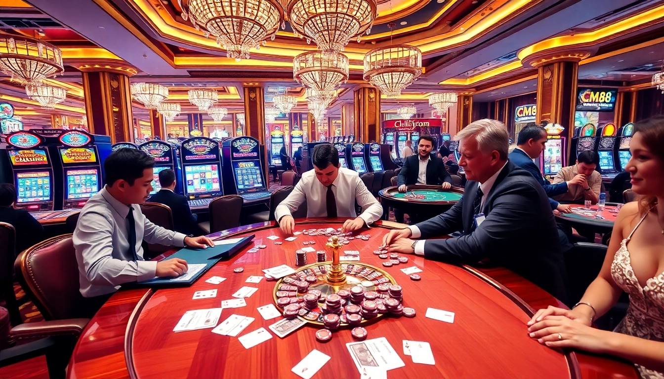 Experience thrilling moments at CM88 casino tables with vibrant games and exciting wins.