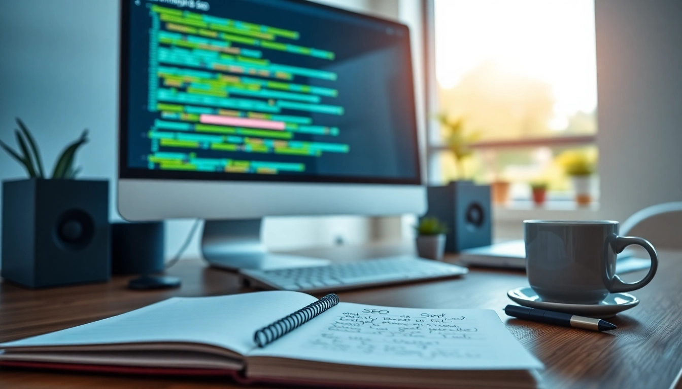 Optimierung mit onpage seo durch modernes Marketing-Setup in inspirierender Umgebung.