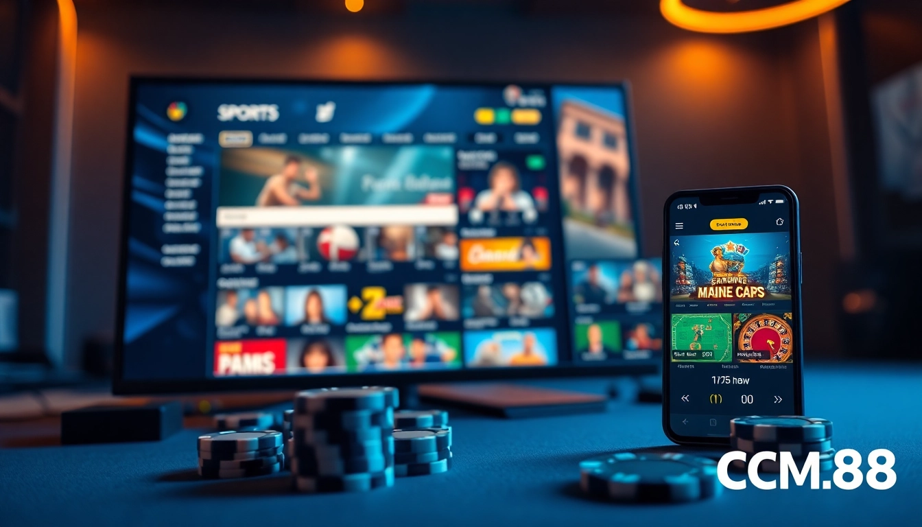 Engaging CM88 online gambling platform showcasing diverse games and user-friendly interface.