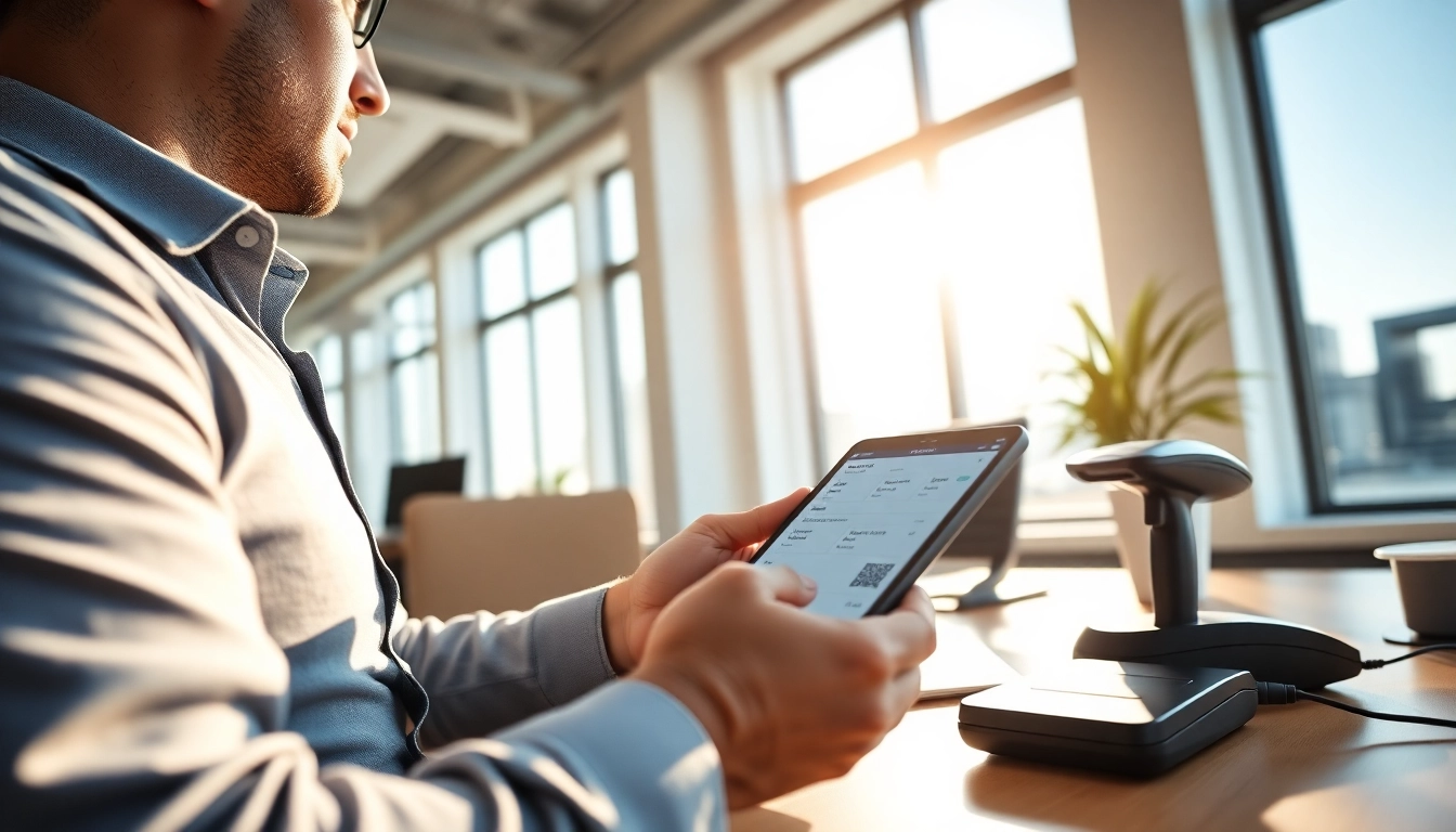 Elektronische Führerscheinkontrolle (elektronische Führerscheinkontrolle) in einem modernen Flottenmanagement-Büro.