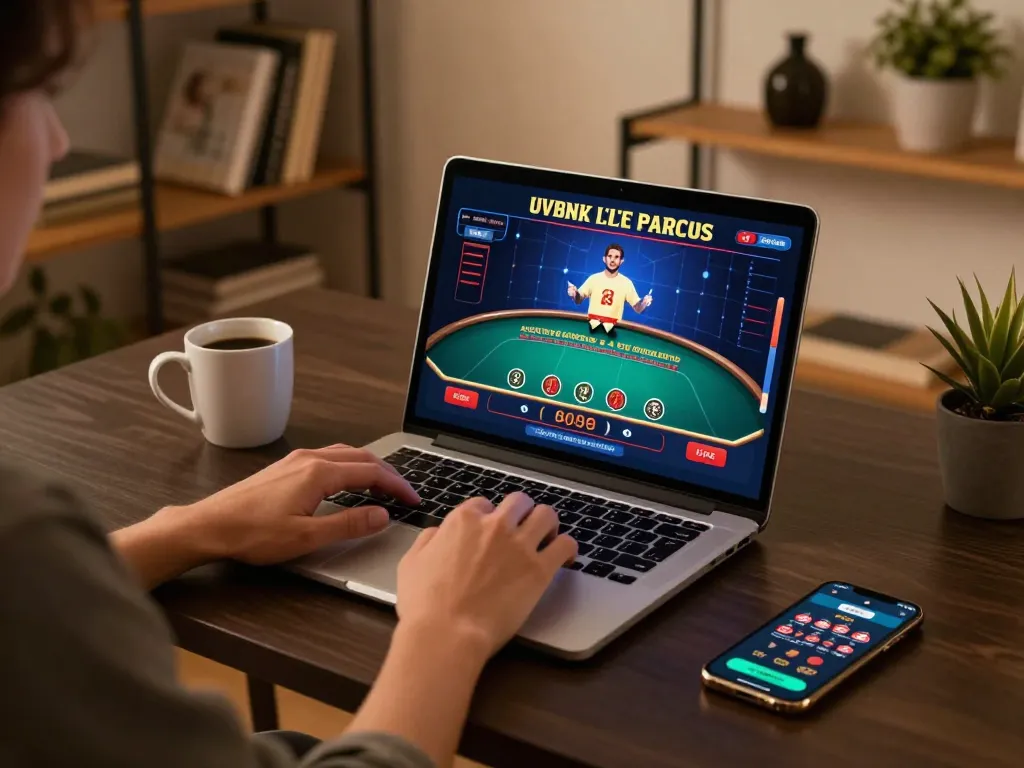 Engaging in online blackjack at home with mb668 app on laptop and mobile device